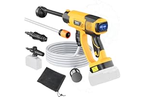 Cordless Pressure Washer Compatible with DeWalt 20V Battery, Ecarke 800 PSI Portable Handheld Power Washer with 6-in-1 Nozzle Foam Cannon for Car Floor Fence Wall Cleaning (Tool only)