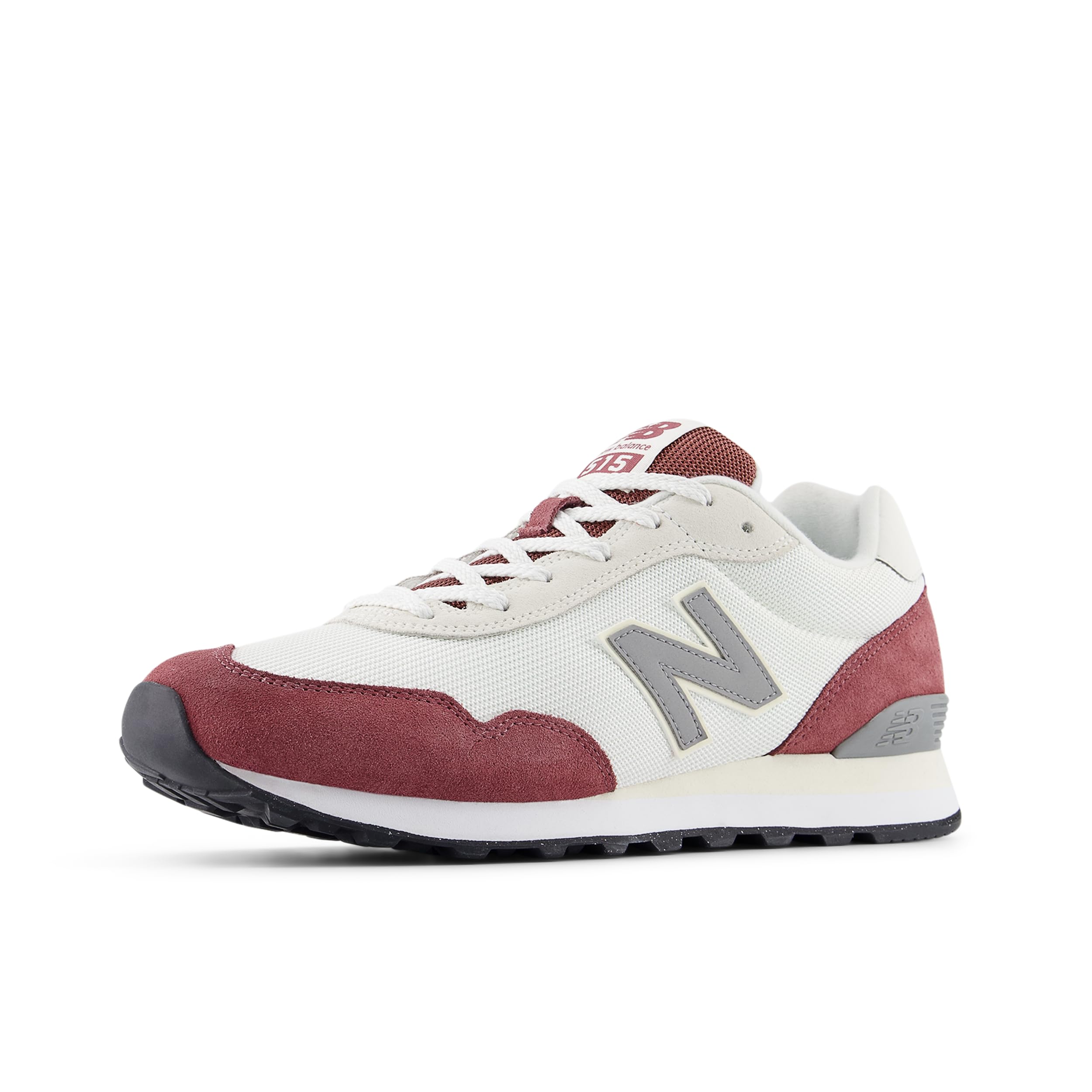 New Balance Men's 515 V3 Sneaker, White/Washed Burgundy, 7 M Image