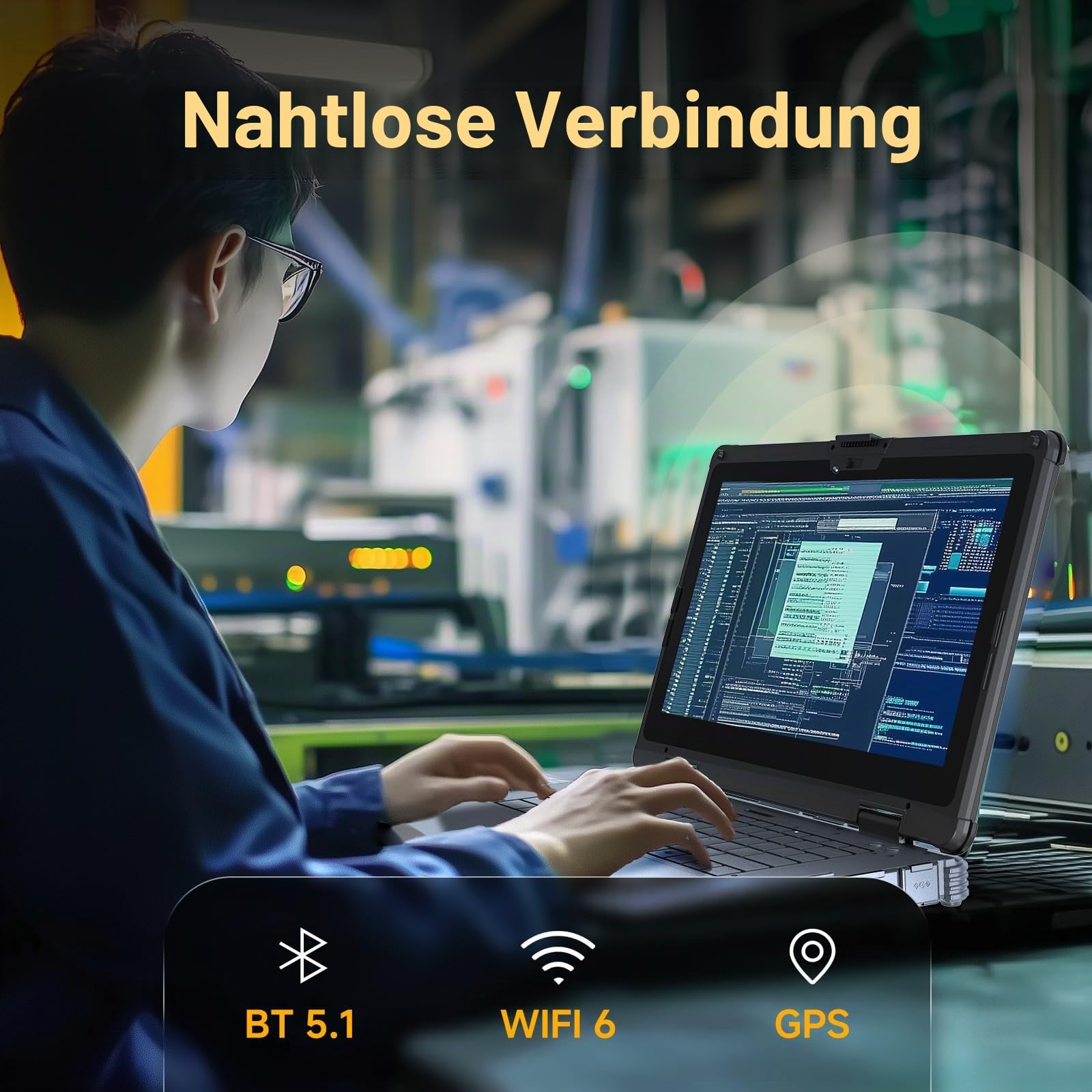 ONRugged 14" Rugged Laptop N14M, Intel Ultra 5 125H, Win 11 Pro, 32GB RAM 256GB SSD, Dual SSD-Slot, 1000 Nits Outdoor Display, 4700+1300mAh Dual-Akku, WiFi 6, IP65, 1 Jahr Garantie 7