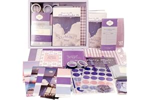 351pcs Scrapbooking Supplies Vintage Aesthetic Scrapbook Kit DIY Journal Kit with Journaling, Scrapbooking Supplies, Statione