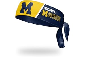 Suddora University of Michigan Headband, Michigan Wolverines Breathable Sweatbands for Sports Events, Non-slip Fabric Headband for Football, Tennis, Workout, Costumes & Cosplay