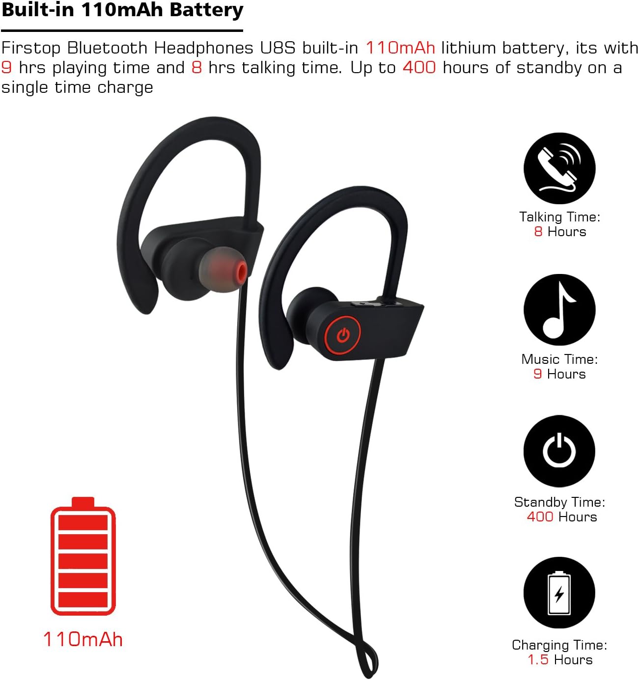 Firstop Audífonos Bluetooth 5.0 | Store www.jardimartimoniz.pt
