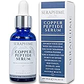 Copper Peptides Serum for Face, 2% Copper Peptide with 4% Epidermal Growth Factor (EGF Serum), Niacinamide, Ceramides, Squalane & Hyaluronic Acid, Multi Peptide, Collagen Peptide Complex, 1 fl oz