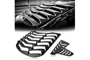 CUMART 2015-2023 Rear+Side Window Louvers Windshield Sun Shade Cover Lambo Style Matte Black Compatible with Ford Mustang 2015 2016 2017 2018 2019 2020 2021 2022 2023 Complete Set …