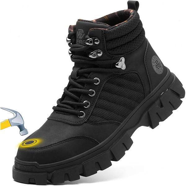 Amazon.com: TOSAFZXY Work Safety Boots for Men Durable Crazy-Horse