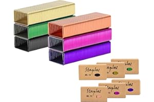 NatSumeBasics 6000 Colorful Mini Staples #10 Colored Staples for Mini Stapler Refill, No.10 Tiny Staple Smaller Than Standard
