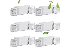Fyngntny 6 Pack LED Emergency Lights Fixture, Commercial Emergency Lights with Battery Backup, Square 2 Head Adjustable Emergency Light for Home & Business, Emergency exit Sign Light AC110V-277V