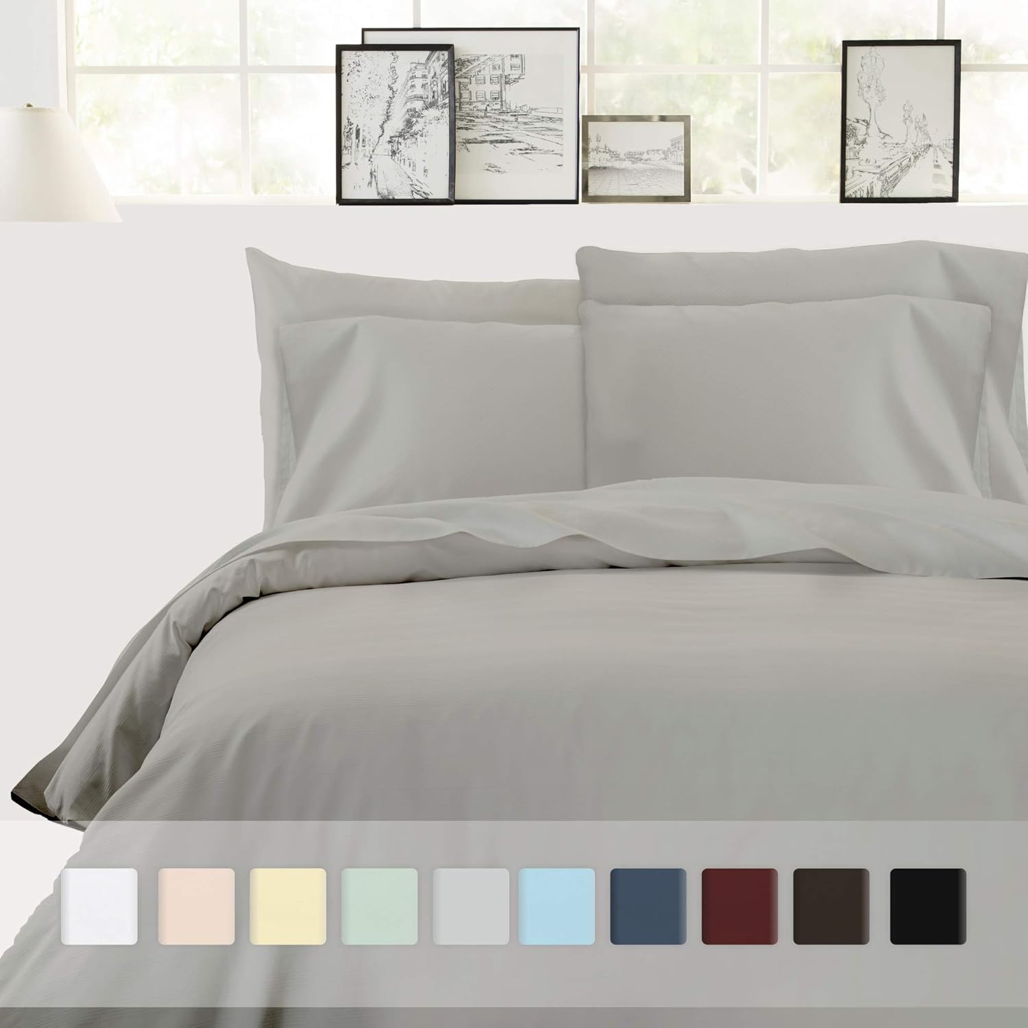 Best Hotel Luxury Bedding 3Piece King Slate Grey Duvet