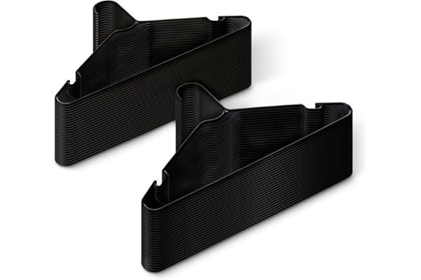 Amazon Basics Plastic Clothes Hangers, Adult Size, Black, Pack of 50