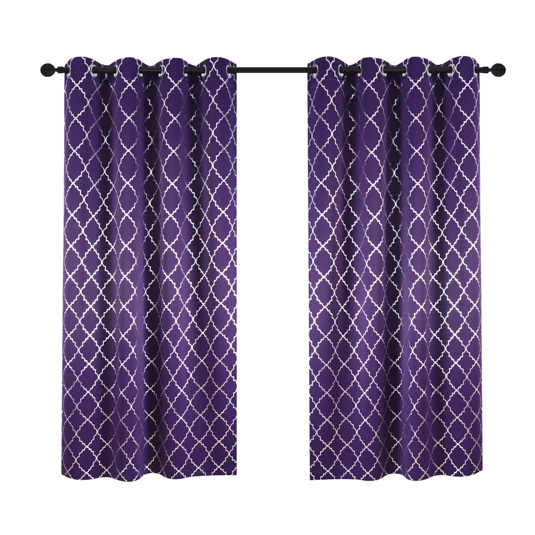 Best Purple Kitchen Window Curtains Set