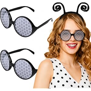 Coopay Alien & Bug Glasses Set Halloween Costume Accessories for Adult Kids | Glasses, Alien Glasses, Bee, Ladybug, Moth Sung