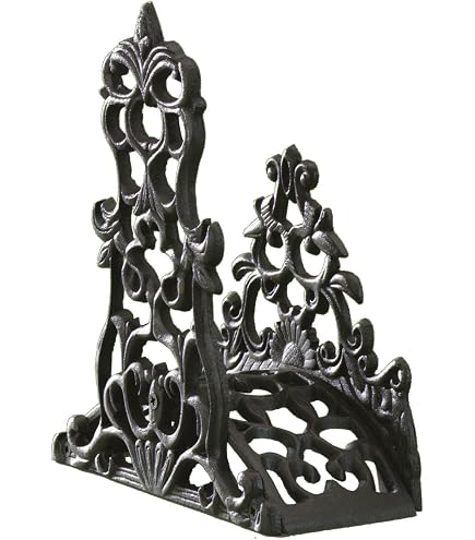 Floral & Spade Cast Iron Hose Holder - Wall Mount Garden Hose Reel In Verdigris Green 5 thumbnail image