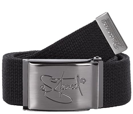 2Stoned Original Gürtel 4cm breit mit Matter Schnalle in Mehreren Farben