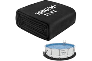 NIUYHE 300G/M² Pool Pads for Above Ground Pool, 15FT Round Under Pool Mat Made of Durable and Prevents Puncture Geotextile Material to Protection and Extend The Life of Inflatable Swimming Pool or Hot Tub