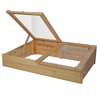 Weidenprofi Frühbeet aus Lärchenholz 119 x 80 x 21/30 cm