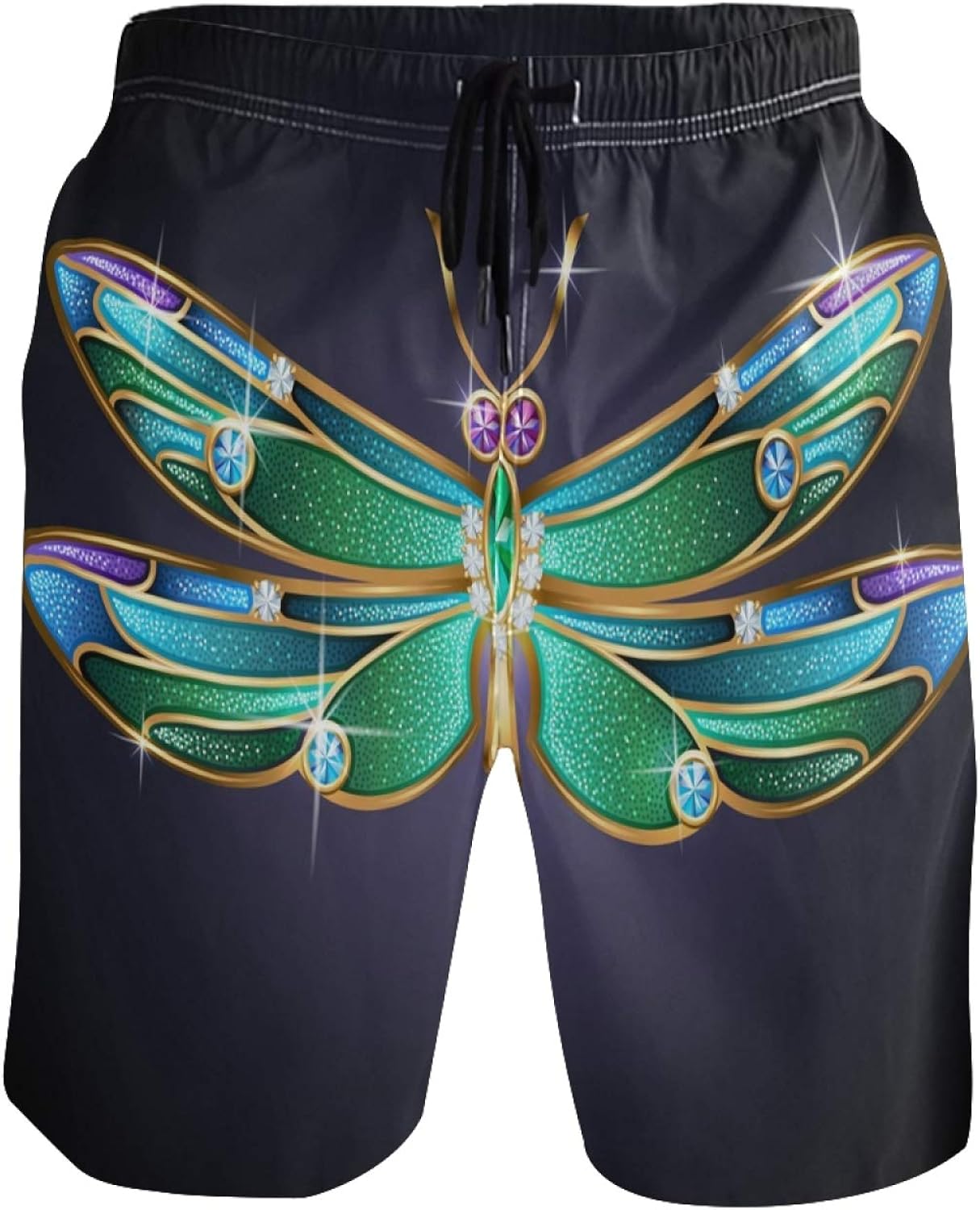 Ahomy Bañador de libélula de secado rápido para hombre con forro de