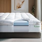 ViscoSoft 4 Inch Pillow Top Memory Foam Mattress Topper Queen - Cooling Hybrid Lux Dual Layer Mattress Pad - CertiPur-US Cert