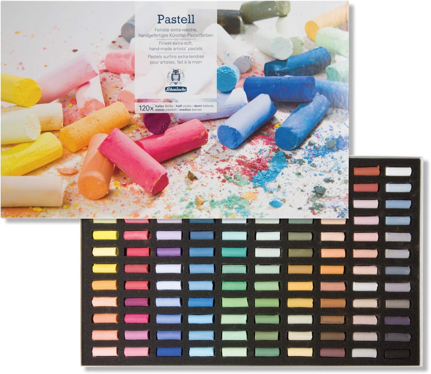Schmincke Pastel Paint Box Cardboard Set 120 Half Pencils