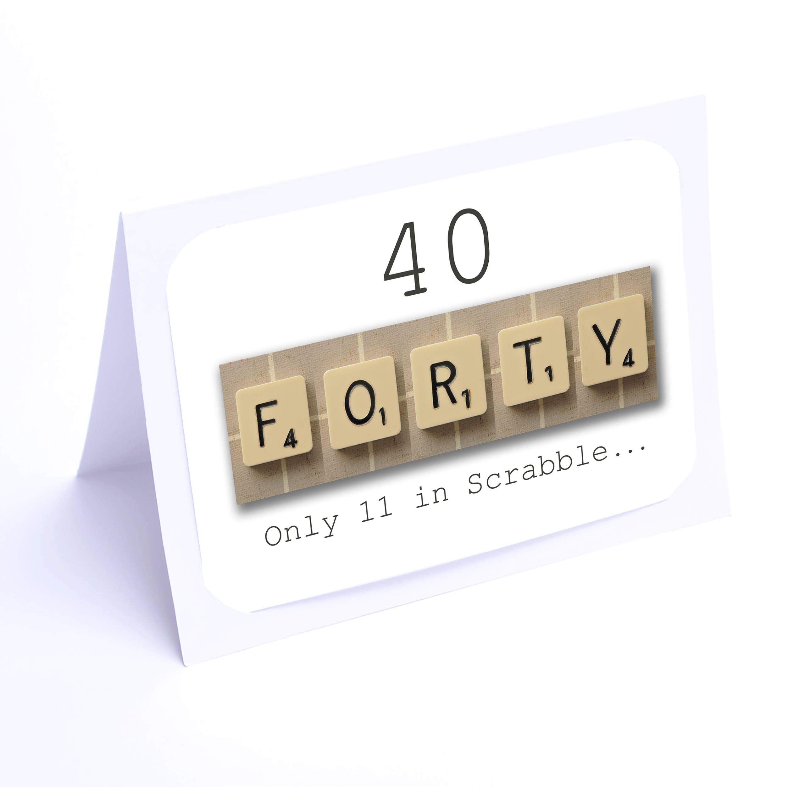 Birthday Card Scrabble (40th Birthday Card)