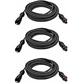 Voyager CEC15 Rear View LCD Monitor Extension Cables, 15ft Long, Connects a Voyager LCD Observation Monitor with a Voyager Side or Rear Camera (Pack of 3)