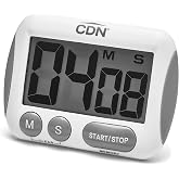 CDN Extra-Big Digit Timer | Counts Up &amp; Down, 100 Minutes by Minutes &amp; Seconds, Extra-Large Digits, Loud Alarm, Stand, Hang, Magnet Mounting, Perfect for Batch Baking - TM15