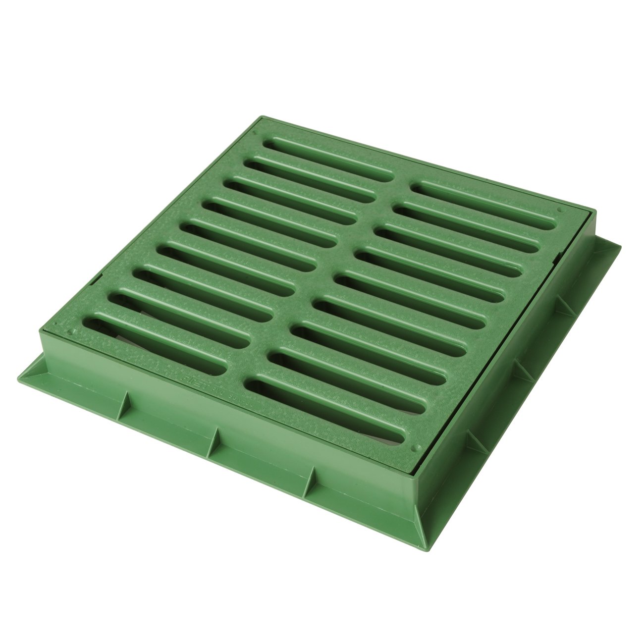 First Plast tgnp30 V-y Frame with Grill pedonabile, Green, PVC 300 x 300 mm