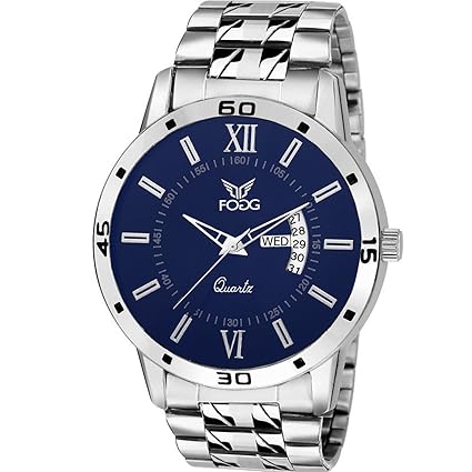 Analog Blue Day and Date Mens Watch 2047-BL