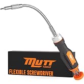 Mutt Tools Flexible Screwdriver Set 12-in-1 with Bendable Shaft &amp; Torx Bits | 12-in-1, Flexible Shaft, 90 Degree Bend, Ratcheting, Tight Spaces