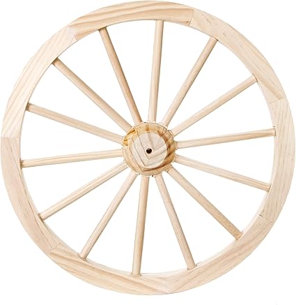 Amazon Com Darice 9135 13 Unfinished Wood Decorative Wagon Wheel