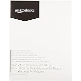 Amazon Basics Easy Cover Shipping Address Labels for Laser/Inkjet Printers, White, 8.5 x 11 Inch Label, 1 Pack, 100 Labels