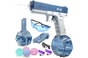 Electric Water Guns for Adults Kids, One-Button Automatic Strongest Water Blaster, 434CC+58CC High Capacity Squirt Guns Up to