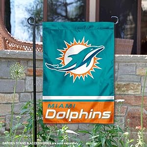 WinCraft Miami Dolphins Double Sided Garden Flag