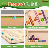 Grriopi Montessori Wooden Magnetic Color Number Maze Toy 2-6 Yr Old Boys Girls view 6