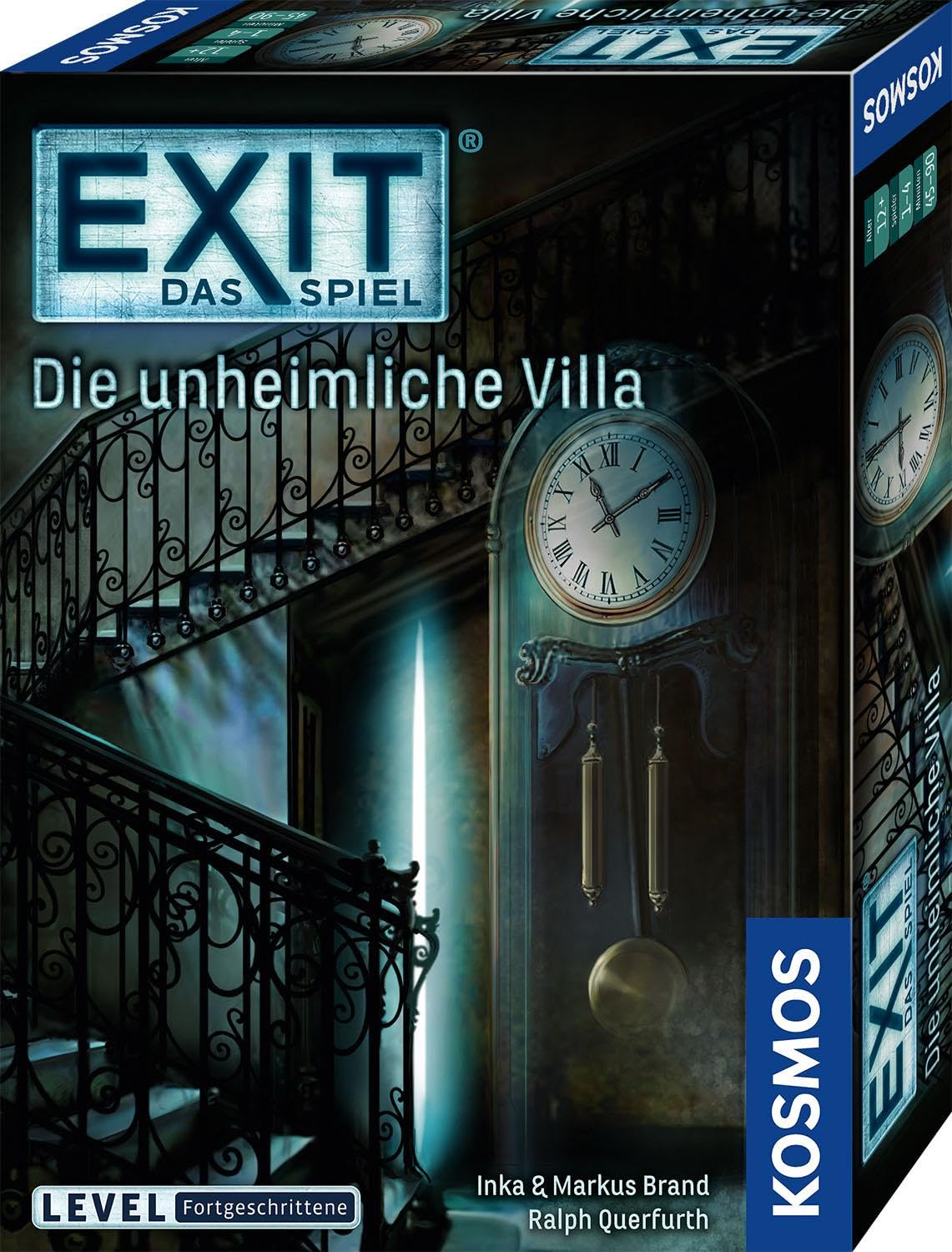 Kosmos 694036 - EXIT - The Game, The Scary Villa, Level: Advanced, Escape Room Game, 1-4 Players Aged 12 And Over, One-Time Event Game For Adults And Children (German Edition)