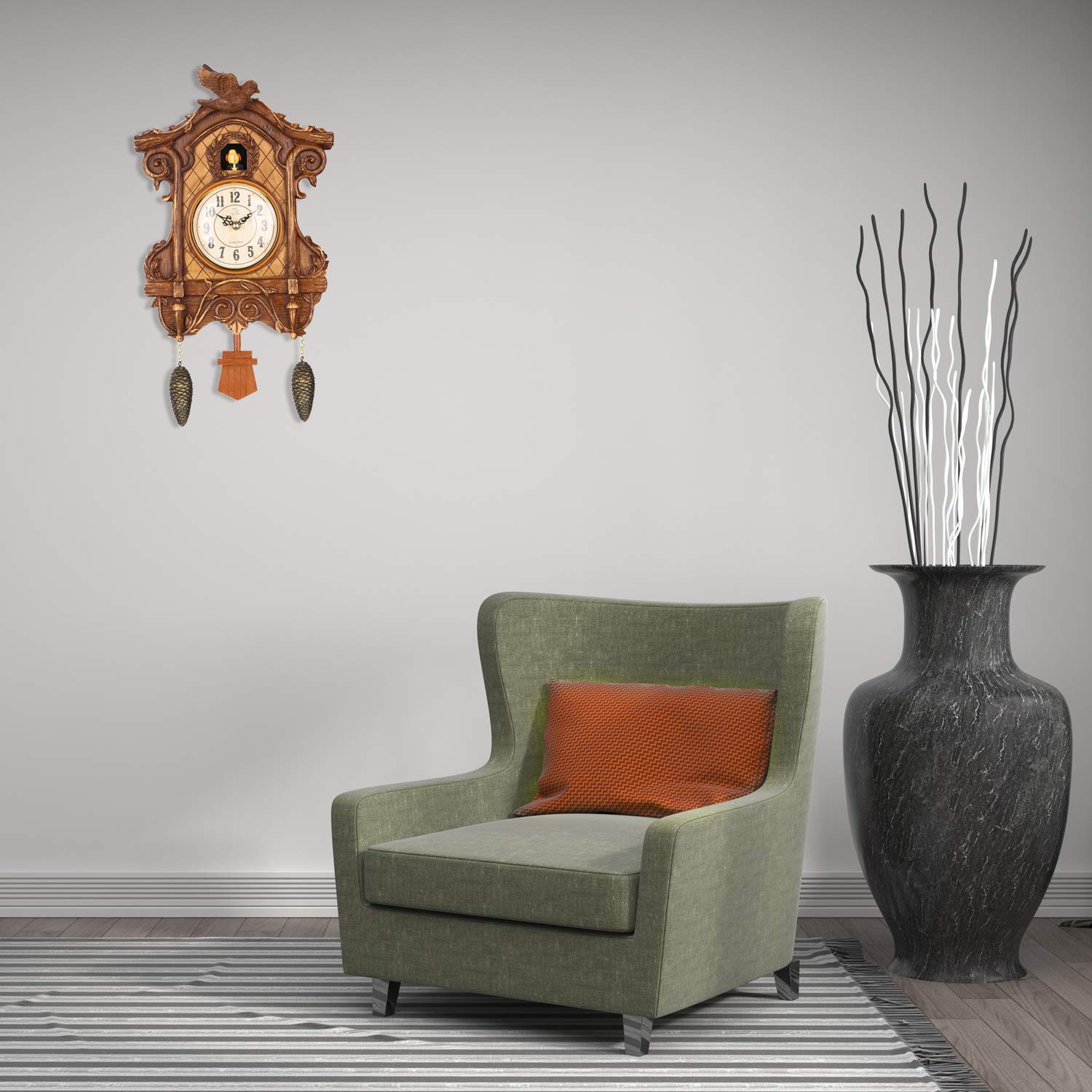 PQ Vivid Large Cuckoo Clock、Wall Cuckoo Clock,Chime Has Automatic Shut