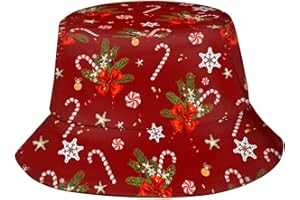 LONEA Snowflake Bucket Hat Funny Fisherman Hat Print Beach Hat Packable Outdoor Travel Hat