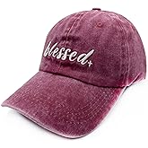 Waldeal Women's Embroidered Dad Hat, Adjustable Vintage Washed Cotton Baseball Cap for Men