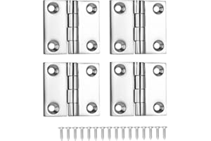 Heavy Duty Marine Boat Hatch Hinges 316 Stainless Steel, 2 x 2 Inch, Sturdy Deck Cabinet Door Hinges with Screws