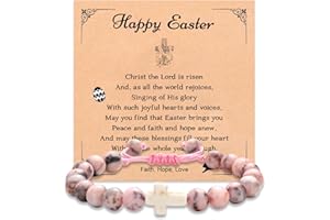 Korotho Christian Easter Basket Stuffers for Teen Girls Boys Catholic, Cross Bracelet Jewelry Religious Easter Gifts for Teenage Girls Boys Easters Baskets Gift for Duagther Niece Son