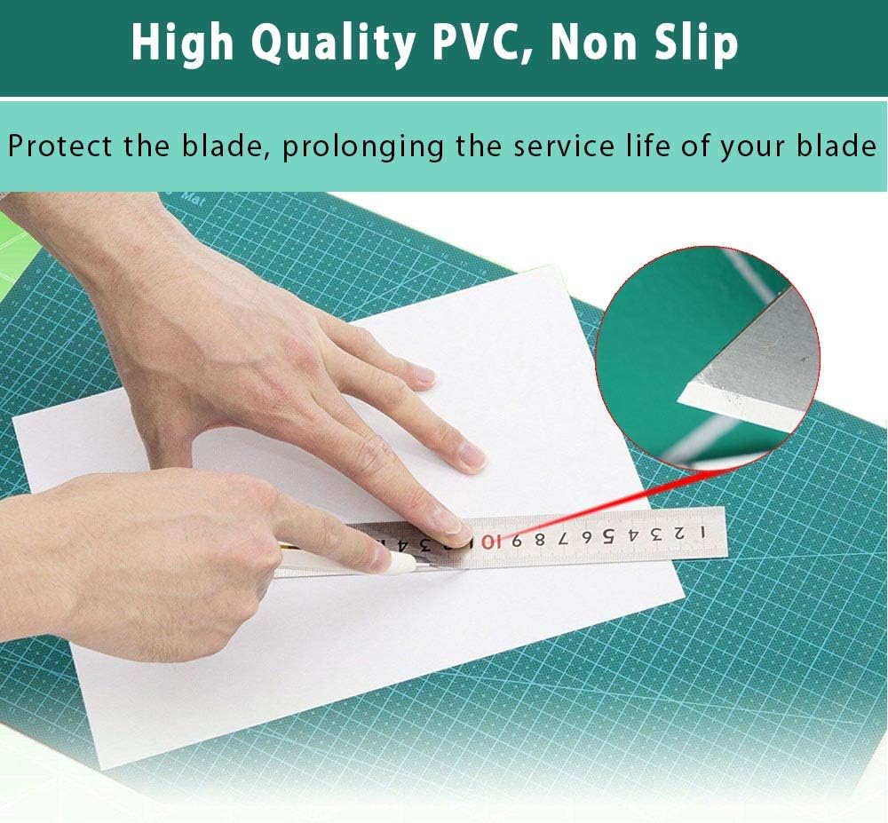 A3 Cutting Mat Double Sided Self Healing 5 Layers Recyclable Non Slip PVC Cutting Board Manual DIY Tool - 45cm x 30cm x 3mm Green - Image 5