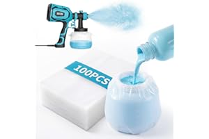 100PCS Paint Sprayer Bags, 7.8"x11.8" Transparent Sprayer Canister Liners for Paint Sprayers, Quick Color Change & Mess-Free 
