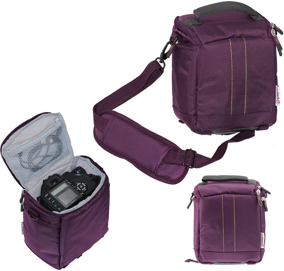 Navitech Purple DSLR & Lens Camera Bag Case Compatible with
