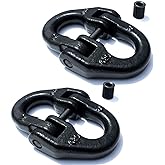 lifgarfe 2pcs 1/2inch Hammerlock Coupling Connector Link Safety Chain Adapter Connector Link Hammerlock Tow Hitch