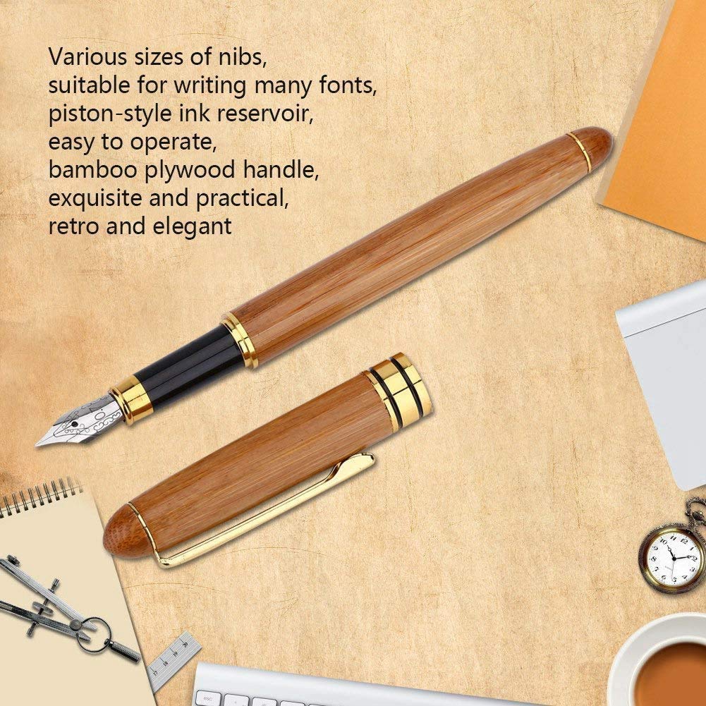 Wifehelper Art Fountain Pen Calligraphy Broad Chisel-pointed Nib Writing Gothic Arabic Italic Gift to Calligraphists Artists Students(1.5mm)