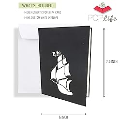 PopLife Black Pirate Ship Pop Up Card for All