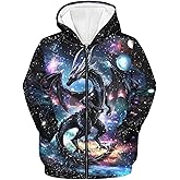 HUIACONG Zip Up Hoodie for Boys Hoodies Kids Sweatshirts Long Sleeve Full Zip Hooded Girls Streetwear