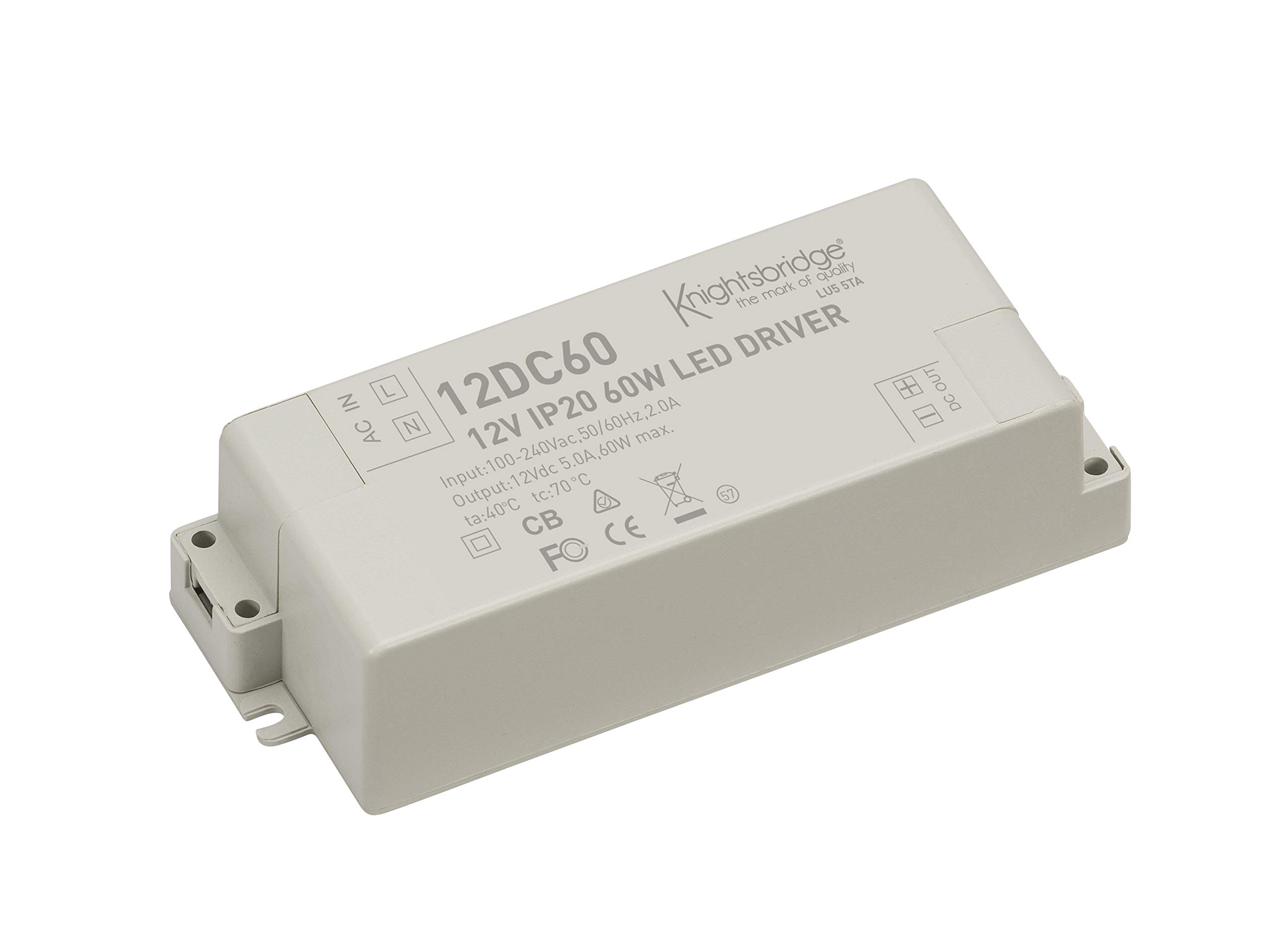 Knightsbridge LED Driver-Constant Voltage, 60 W, White
