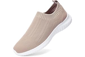 konhill Women's Slip On Sneakers Non Slip Walking Shoes Breathable Mesh Work Casual Lightweight Tennis Workout Shoes