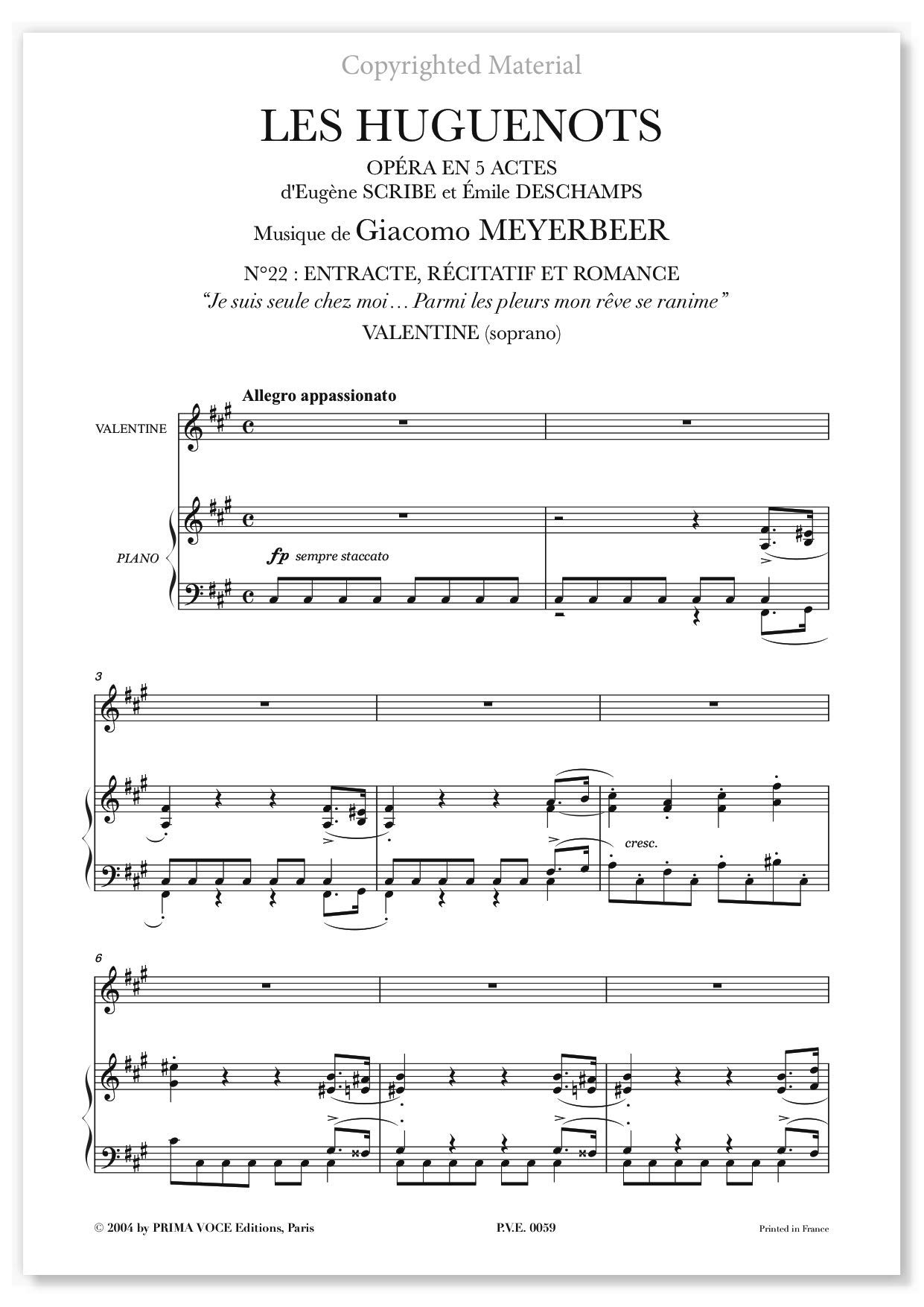 Meyerbeer Giacomo Huguenots Les Parmi Les Pleurs Mon Reve Se Ranime Soprano Meyerbeer Giacomo Amazon Ca Books