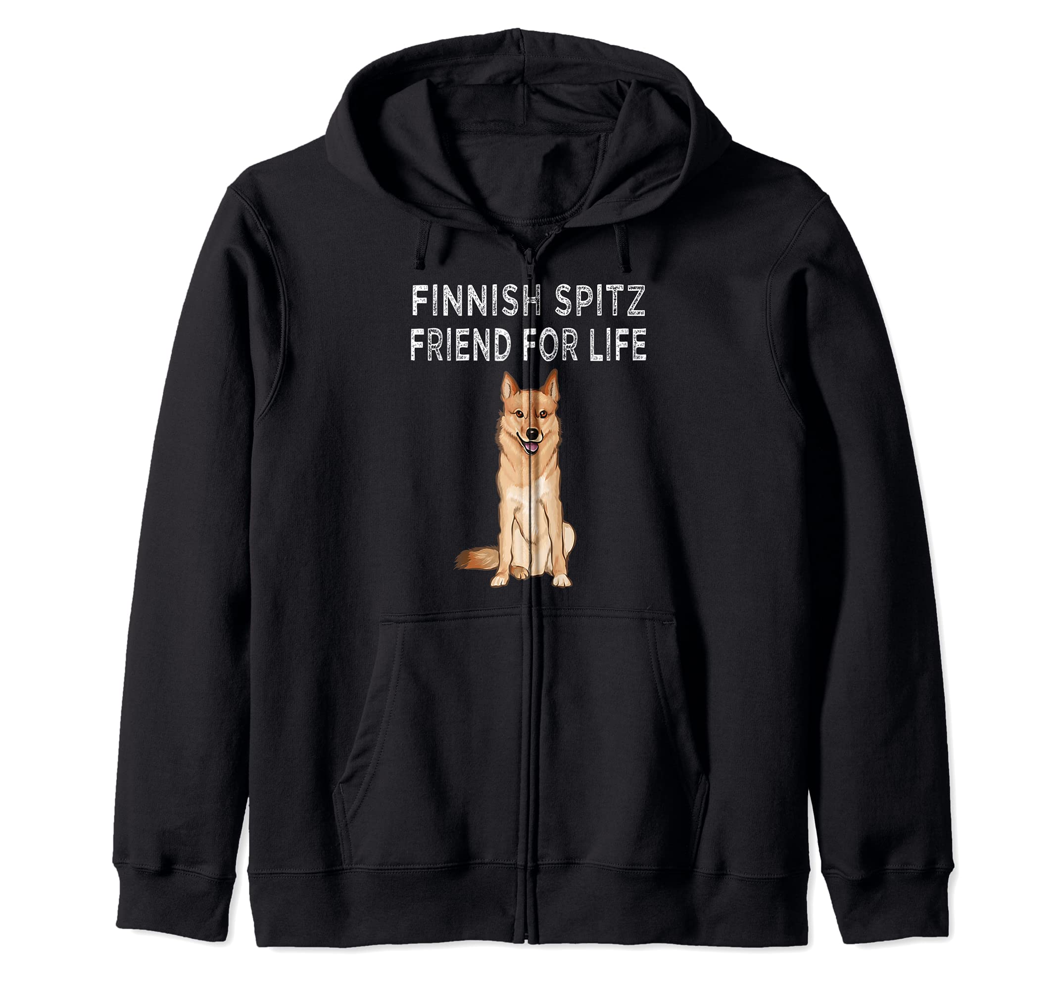 Finnish Spitz Friend For Life Dog Friendship Zip Hoodie